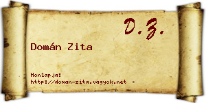 Domán Zita névjegykártya