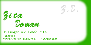 zita doman business card